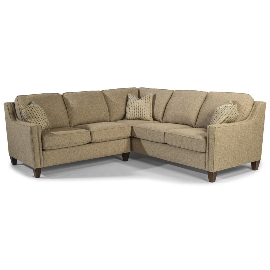 Flexsteel Finley Contemporary 2Piece Sectional with RAF Corner Sofa